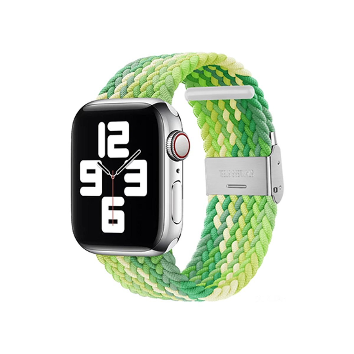 Apple Watch (42/44/SE/45/46/49mm) - Deluxe&trade; Woven Flettet Loop Rem - Grøn