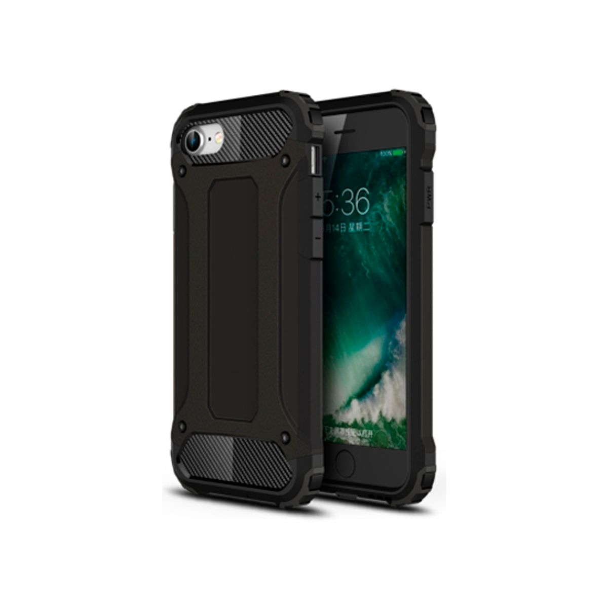 iPhone 7/8/SE(2020/2022) - ARMOR-HV&trade; Stødsikkert Håndværker Cover - Sort