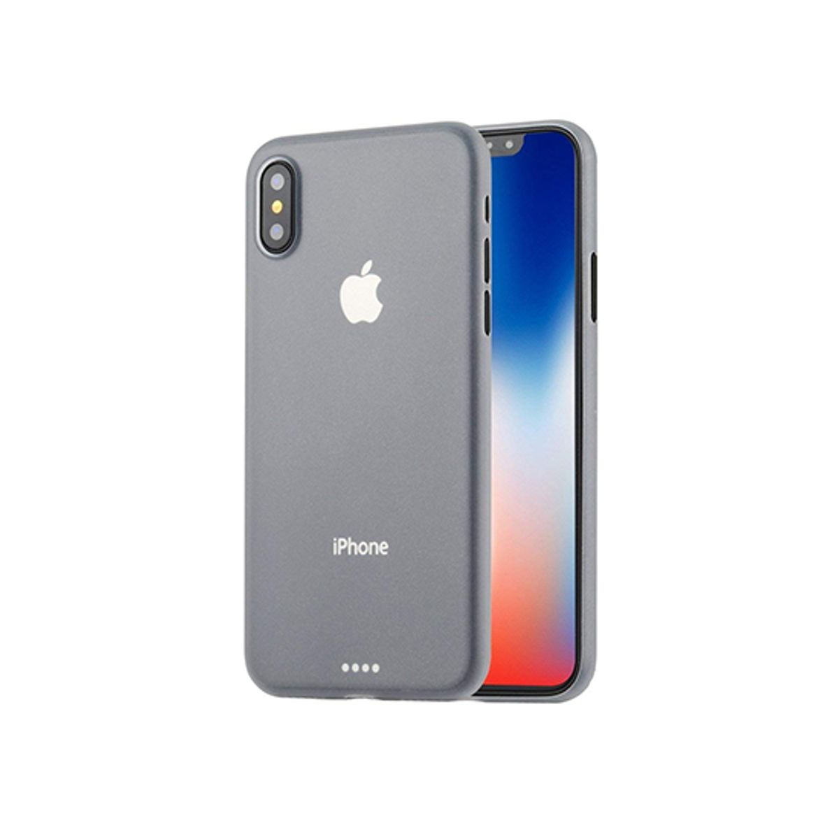 iPhone X/Xs - Ultratynd Matte Series Cover V.2.0 - Hvid/Klar