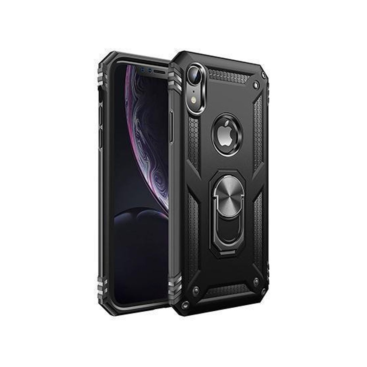 iPhone XR - NX Pro&trade; Armor Cover m. Ring Holder - Sort