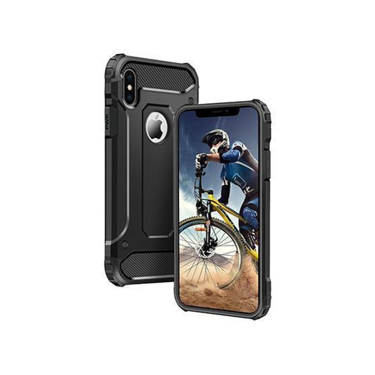 iPhone X/Xs - ARMOR-HV&trade; Stødsikkert Håndværker Cover - Sort