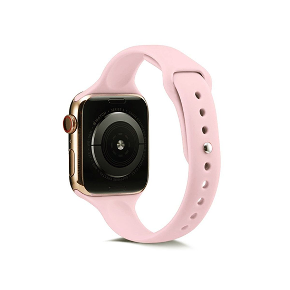 Apple Watch (42/44/SE/45/46/49mm) - ICON&trade; Tynd Classic Silikone Rem - Lyserød