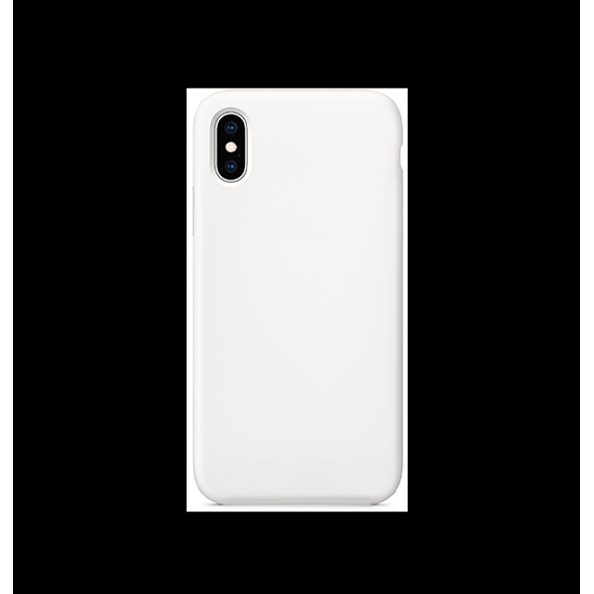 iPhone X/Xs - Deluxe&trade; Soft Touch Silikone Cover - Hvid/Gennemsigtig