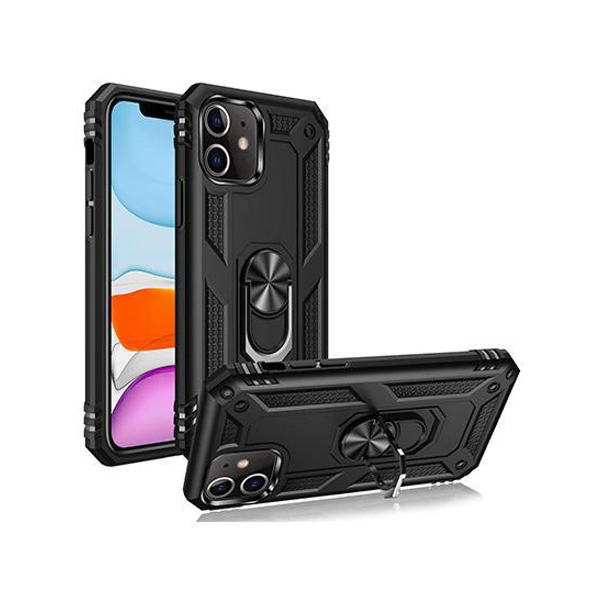 iPhone 11 - NX Pro&trade; Armor Cover m. Ring Holder - Sort