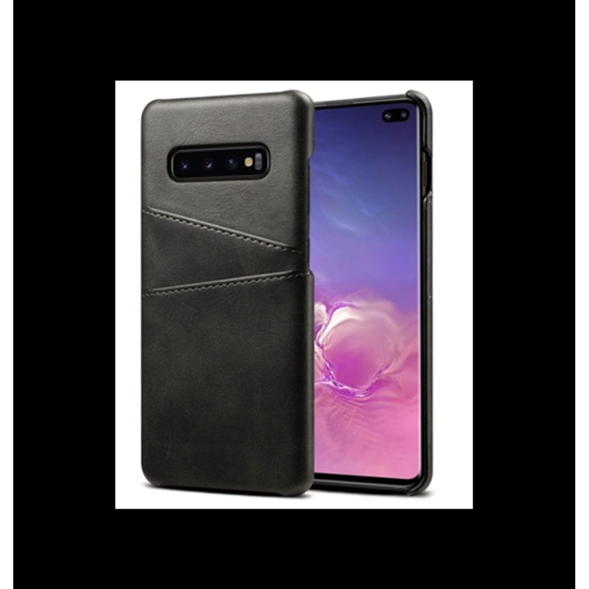 Samsung Galaxy S10+ (Plus) - NX Design Læder Bagcover - Sort