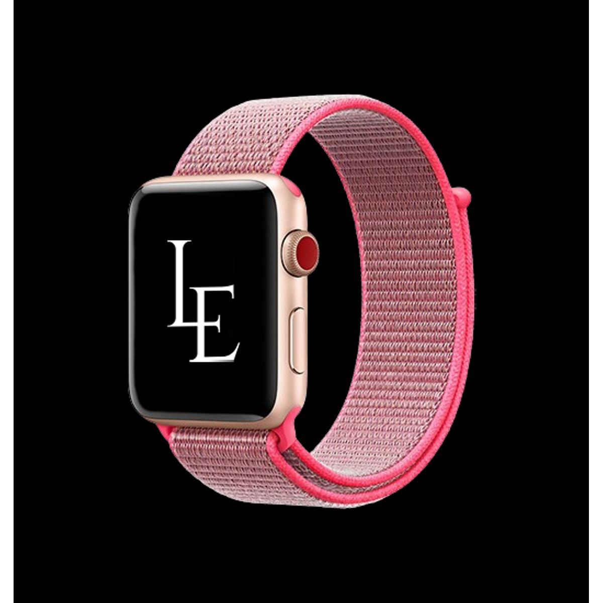 Apple Watch (42/44/SE/45/46/49mm) - L'Empiri&trade; Nylon Velcro Rem - Rød