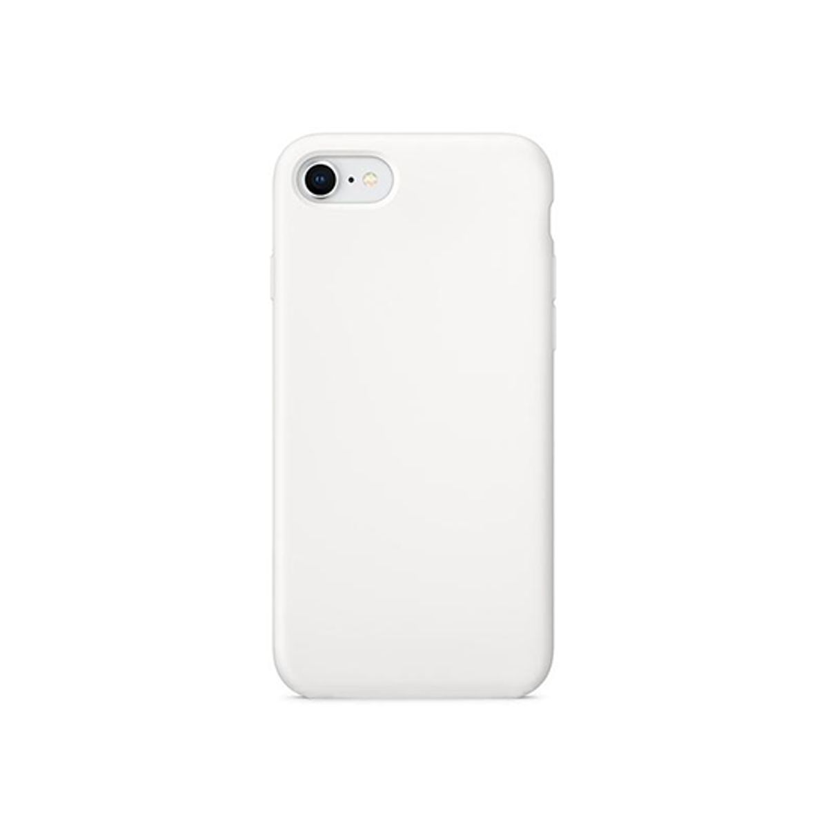 iPhone 7/8/SE(2020/2022) - Deluxe&trade; Soft Touch Silikone Cover - Hvid/Gennemsigtig