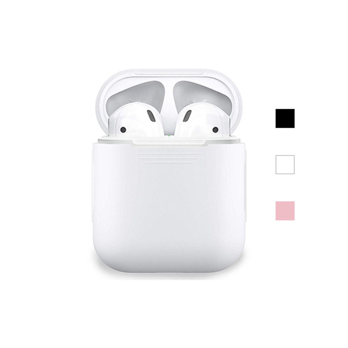 AirPods (1/2) | DeLX Premium Silikone Cover - Hvid