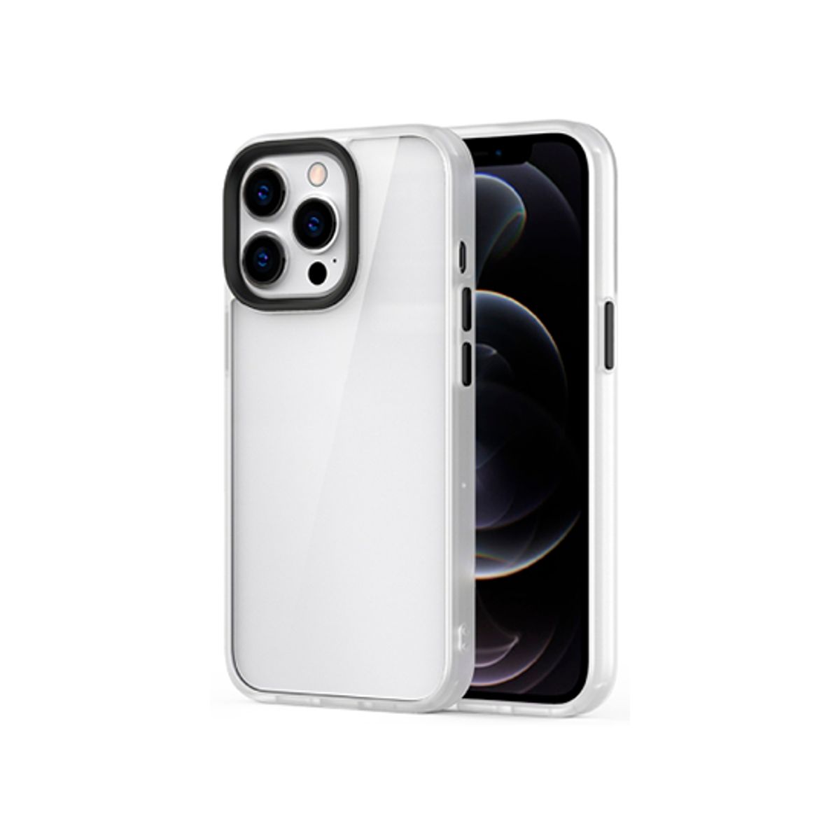 iPhone 13 Pro Max - DELUXE&trade; Hybrid Silikone Cover - Hvid