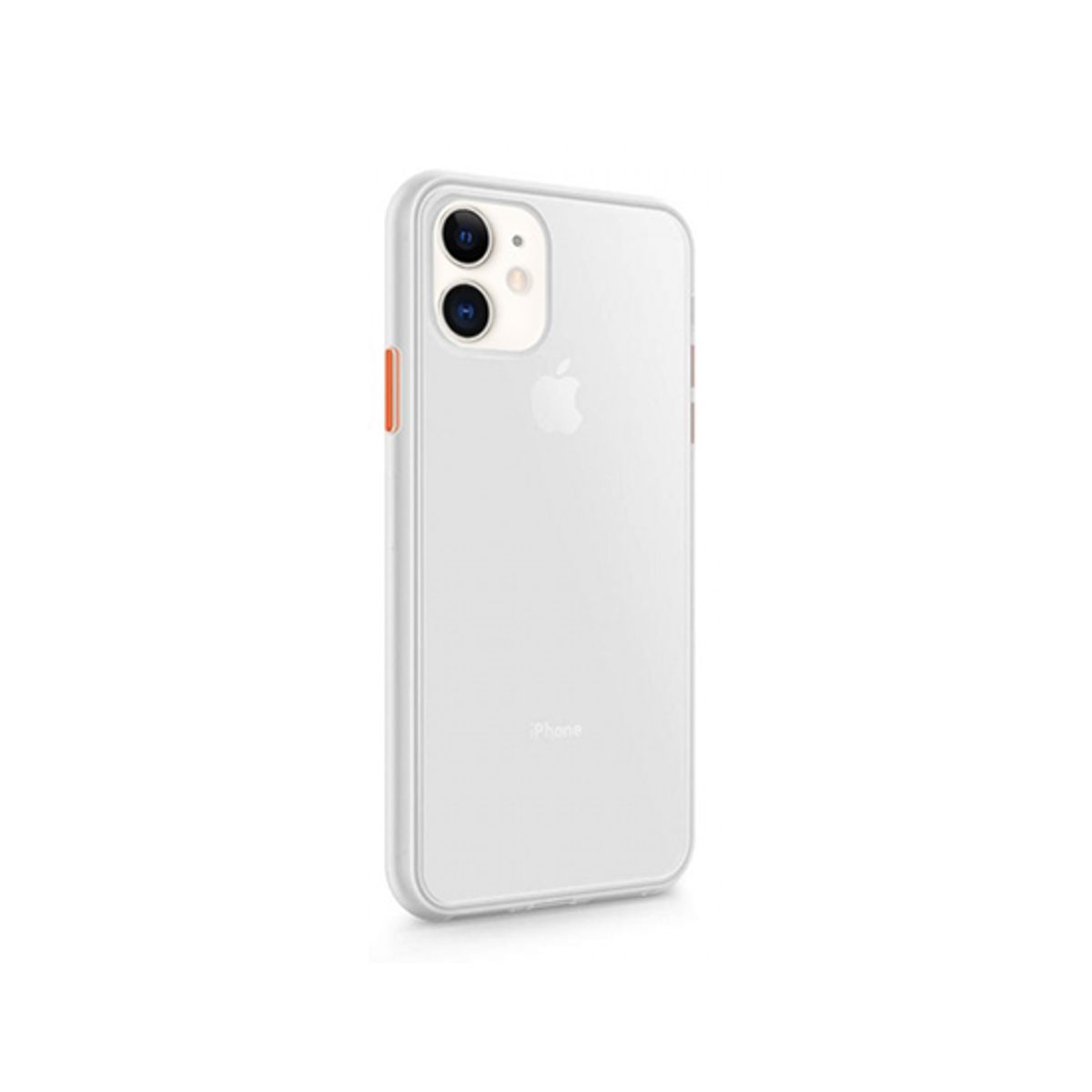 iPhone 12 Mini - DELUXE&trade; Simple Silikone Cover - Hvid/Gennemsigtig