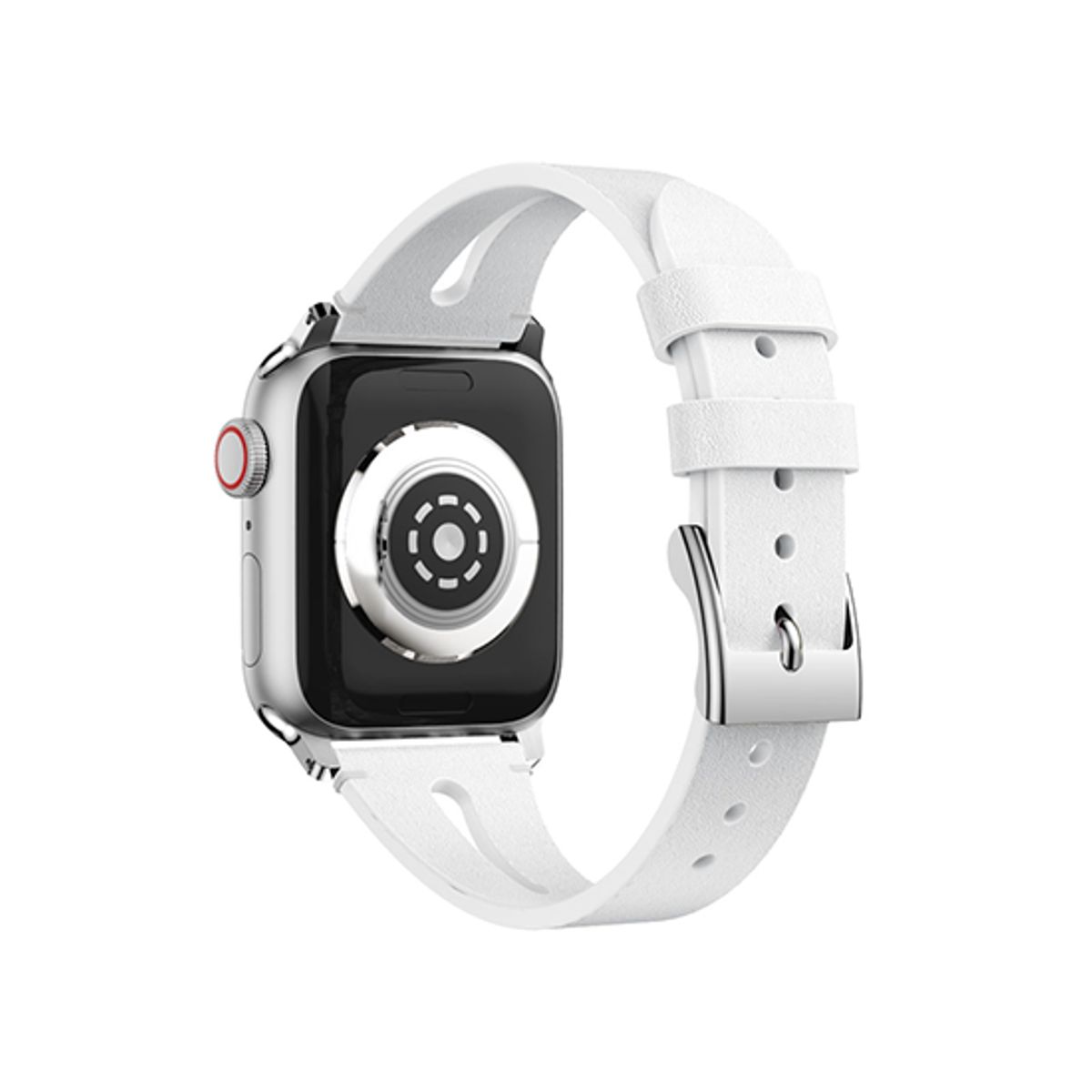 Apple Watch (38/40/SE/41/42mm) - Deluxe&trade; V-Shape Læder Rem - Hvid