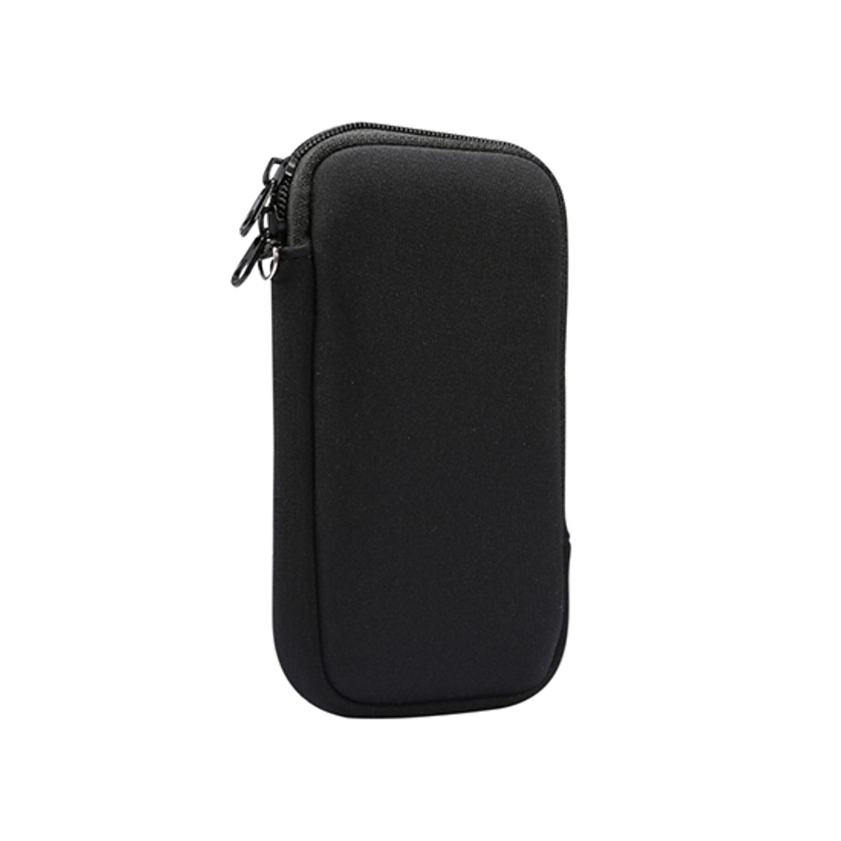 iPhone XS Max - Simple Nylon Sleeve Etui M. Lynlås - Jet Black