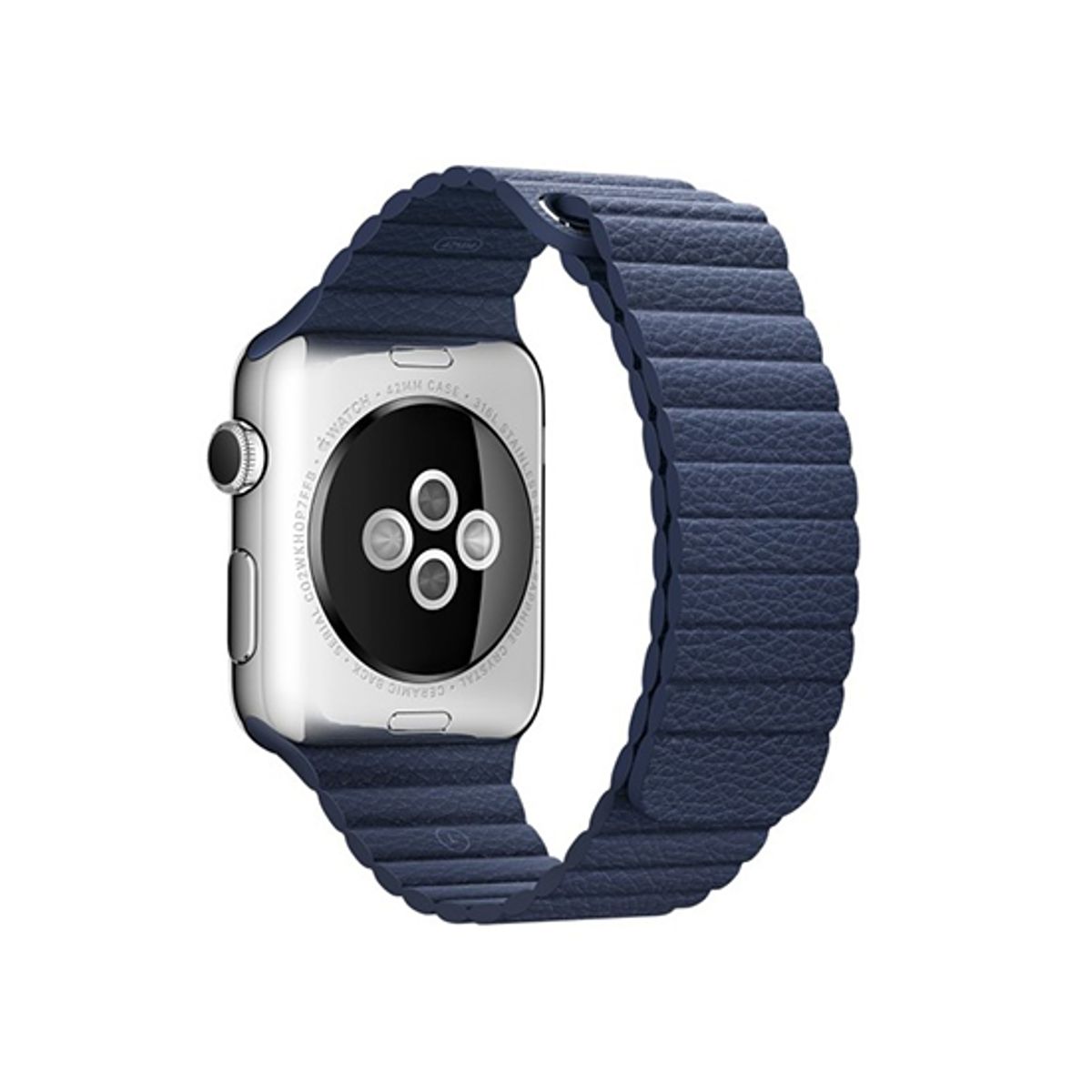 Apple Watch (42/44/SE/45/46/49mm) - Valence&trade; Loop Læder Rem - Navy