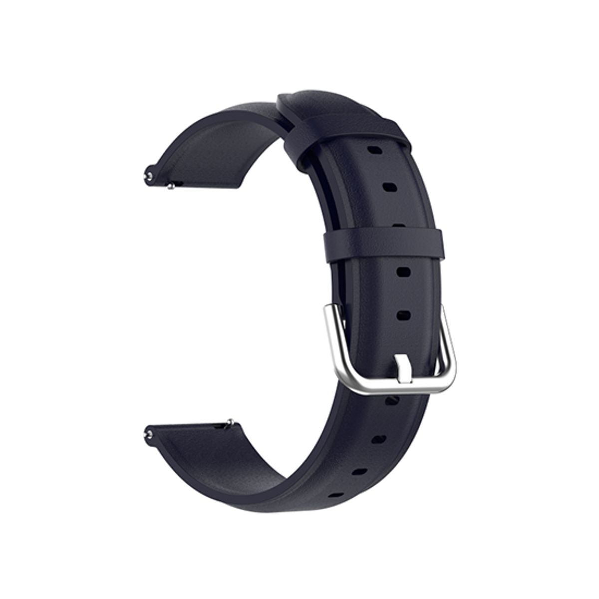 Samsung Galaxy Watch 5 - ADENA&trade; Round Tail Læder Urrem - Navy