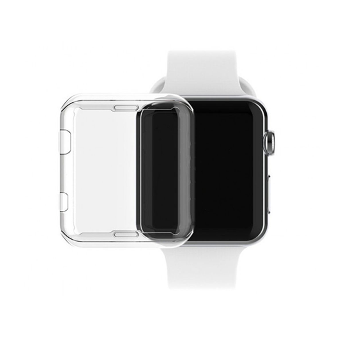 Apple Watch - Full 360° Silikone Cover - Klar (Vælg størrelse)