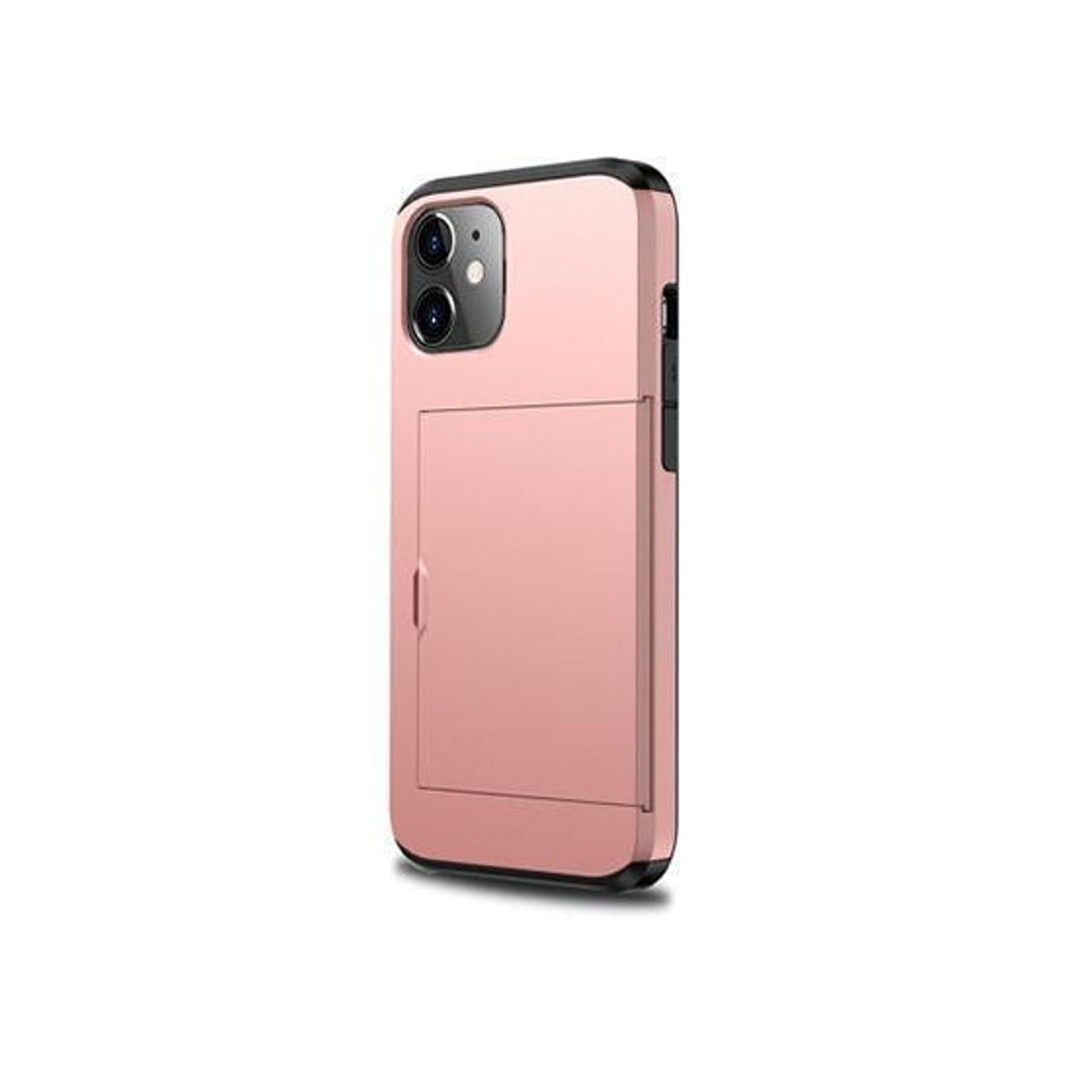 iPhone 12 - Deluxe&trade; Håndværker Cover M. Kortholder - Pink