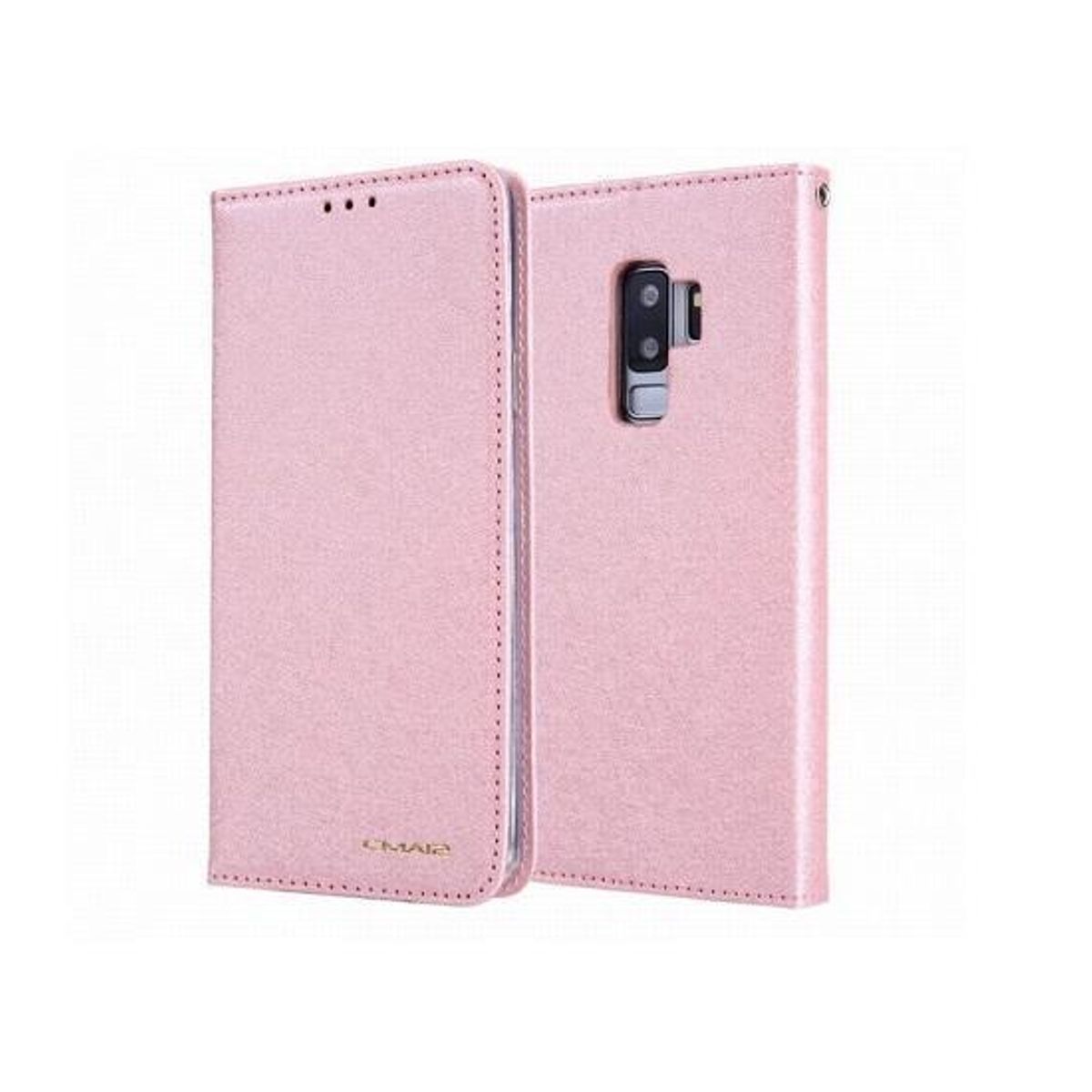 Samsung Galaxy S9 - CMAIS Stof Flipcover Etui - Rosa/Guld