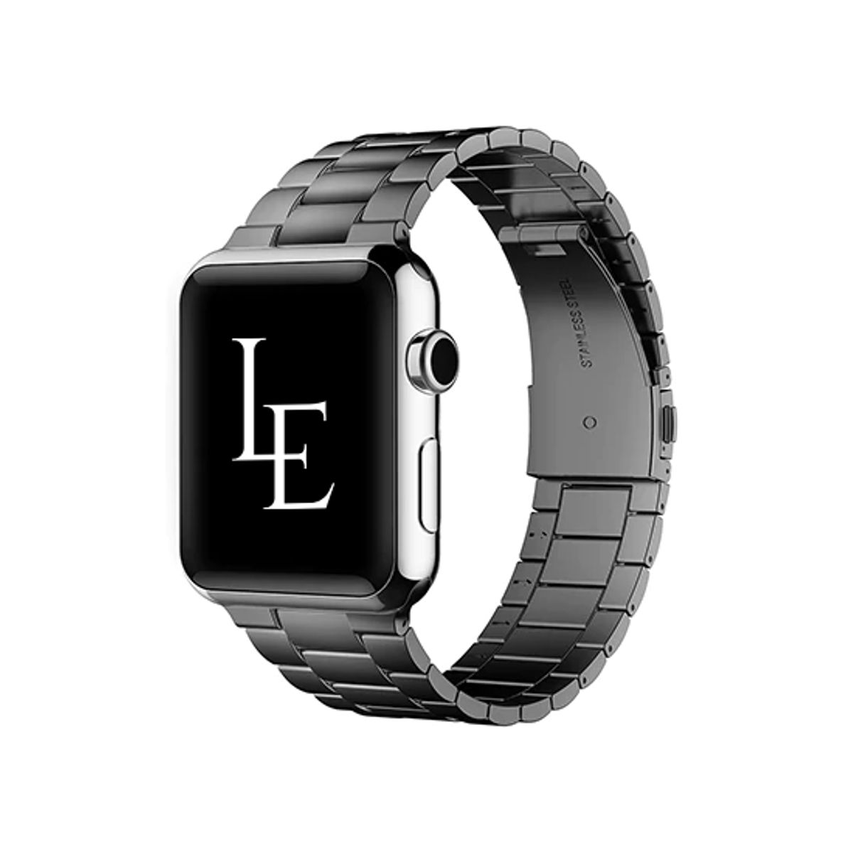 Apple Watch (42/44/SE/45/46/49mm) - L'Empiri&trade; Premium 316L Stål Rem - Sort