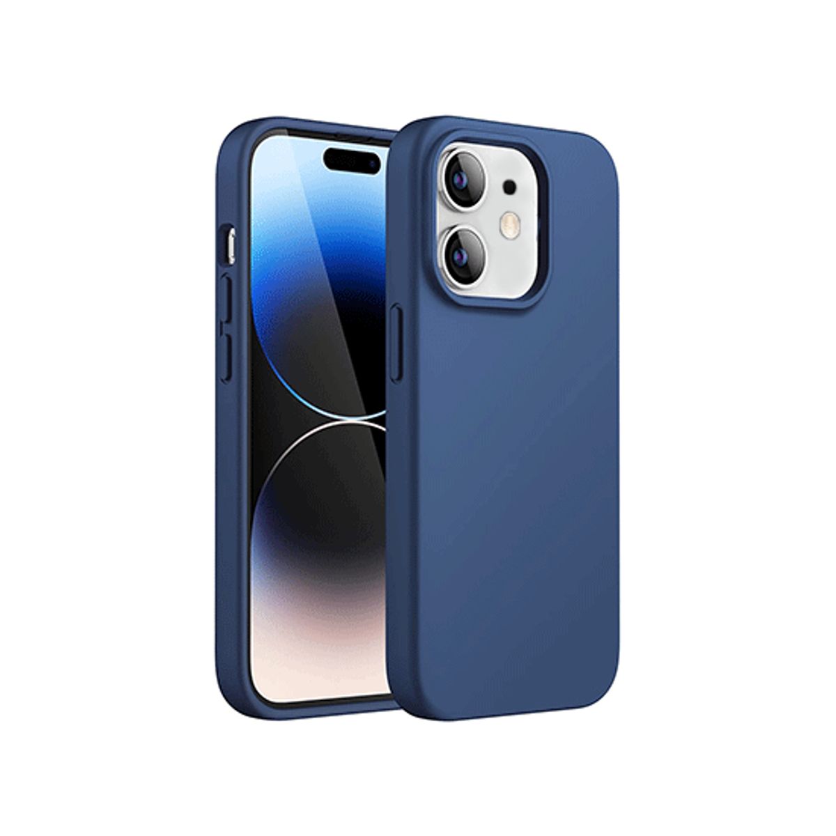 iPhone 12 - Deluxe&trade; Soft Touch Silikone Cover - Navy