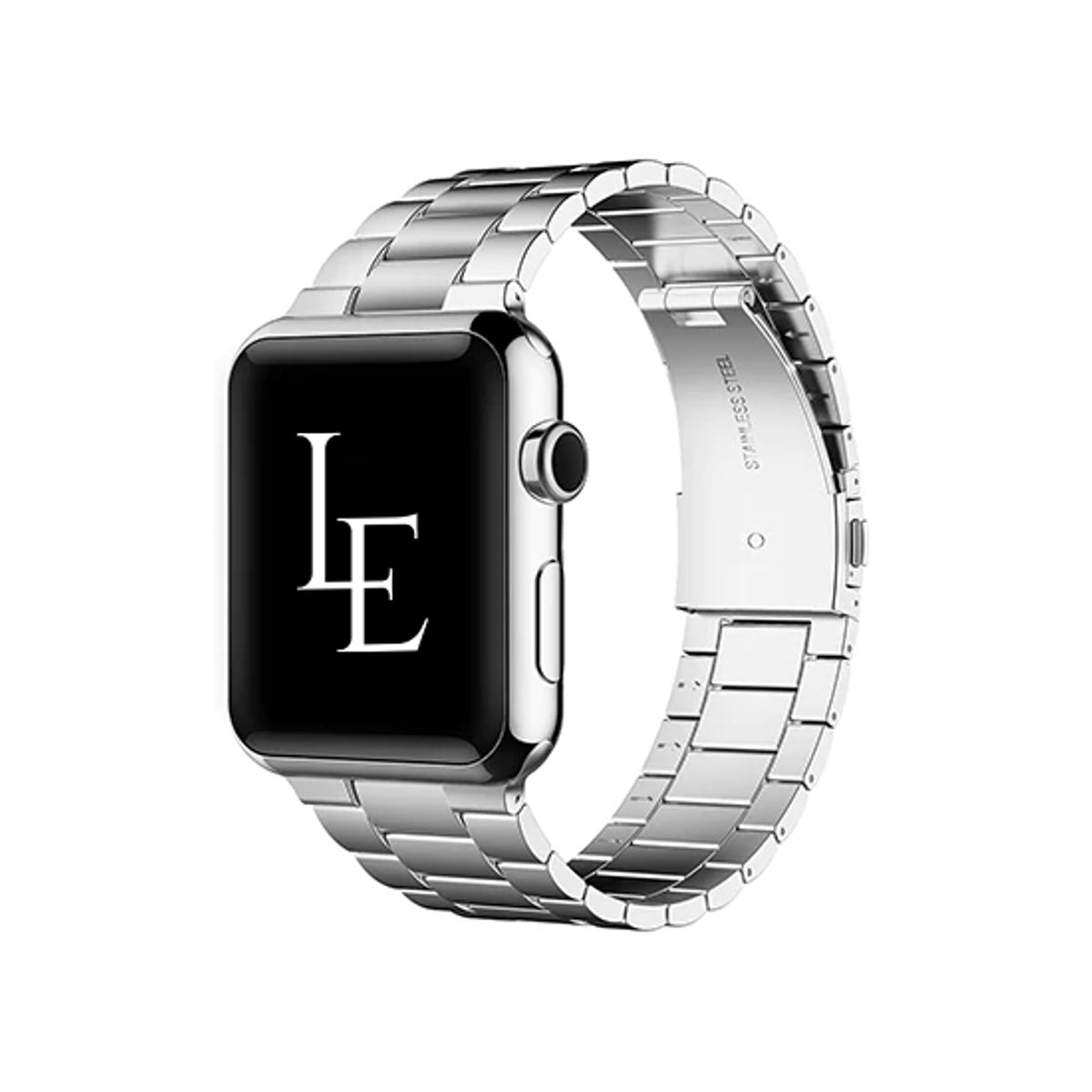 Apple Watch (42/44/SE/45/46/49mm) - L'Empiri&trade; Premium 316L Stål Rem - Sølv