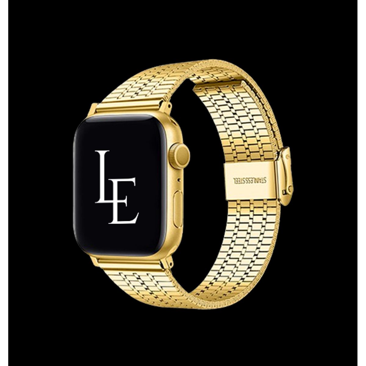 Apple Watch (42/44/SE/45/46/49mm) - L'Empiri&trade; Marbella Rustfrit Stål Rem - Guld