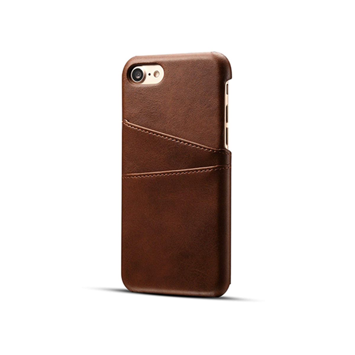 iPhone 7/8/SE(2020/2022) - NX Design&trade; Læder Cover M. Kortholder - Brun