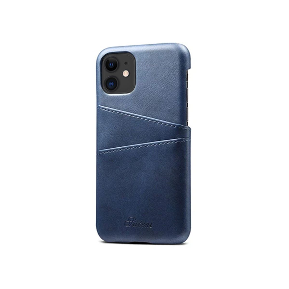 iPhone 11 - NX Design&trade; Læder Cover M. Kortholder - Blå