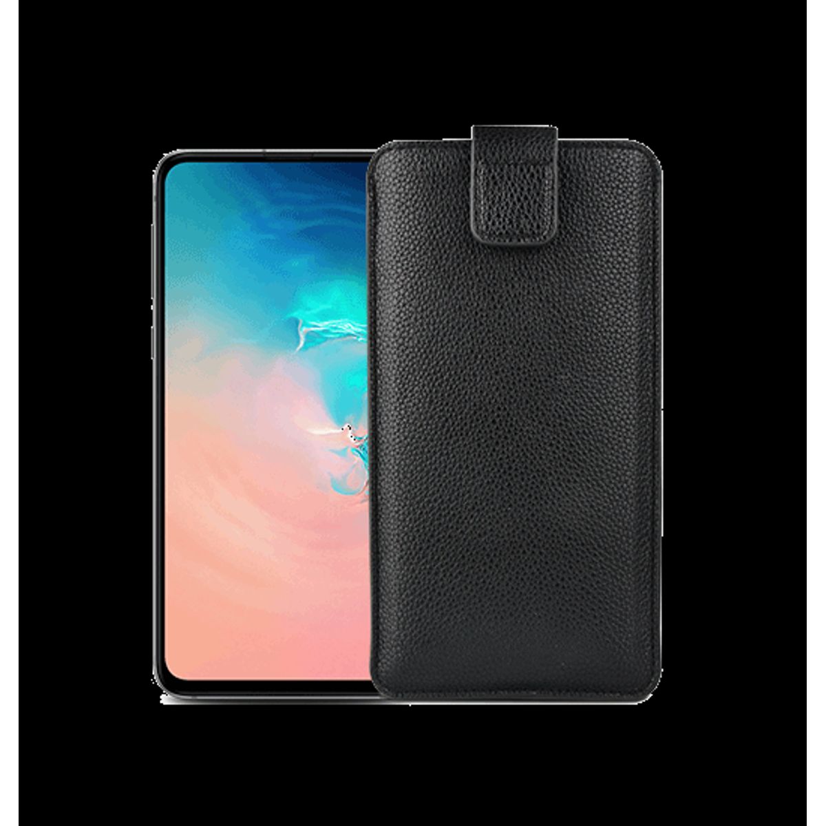 Samsung Galaxy S10e - Verona Læder Sleeve M. Lukning - Black Onyx