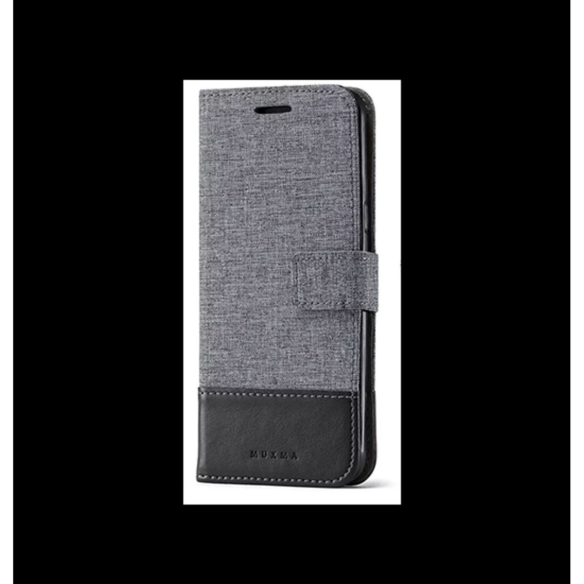 Samsung Galaxy S9 - Muxma Premium Flip Stof Etui - Sort