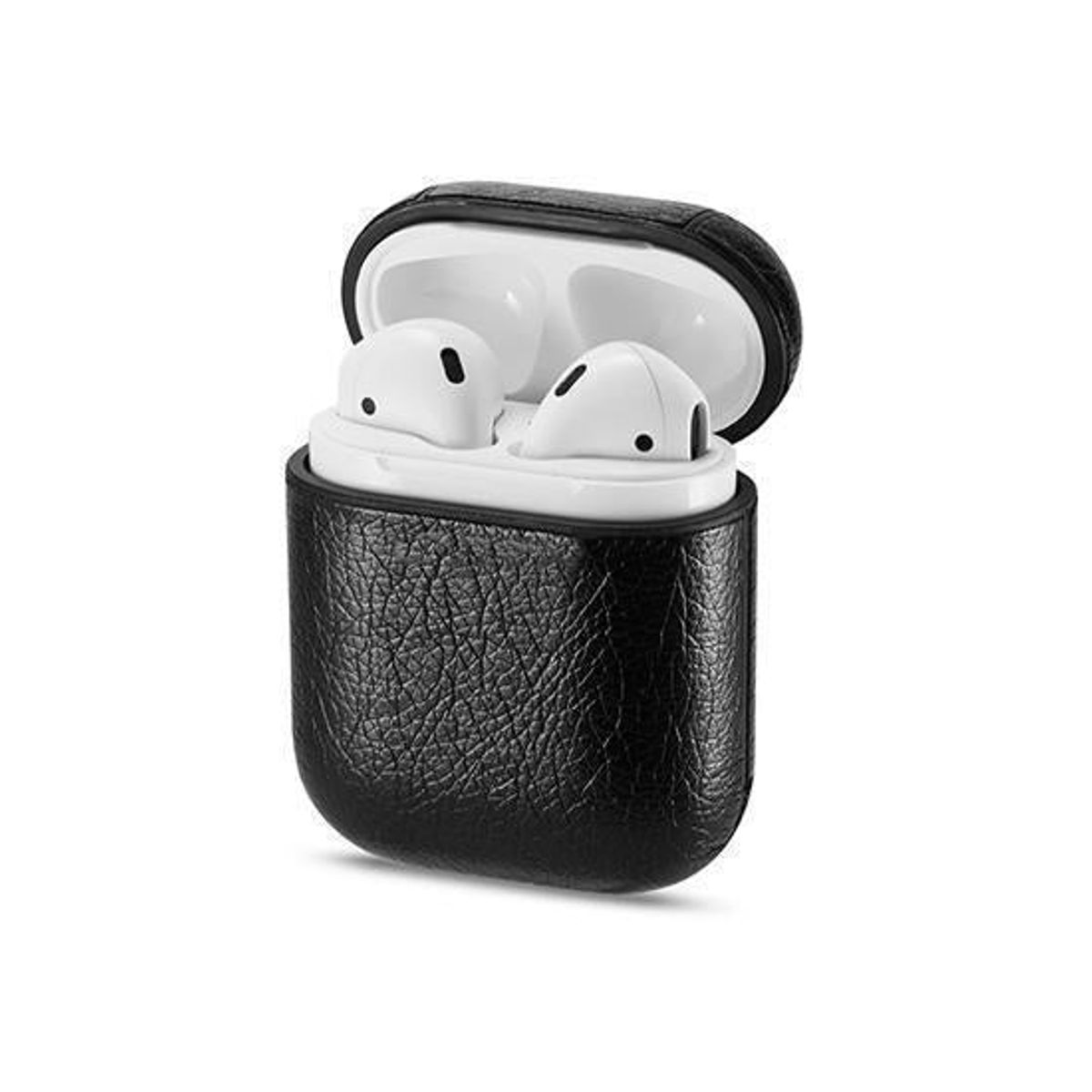 AirPods (1/2) | Realike&trade; Retro Læder Taske/Etui - Sort