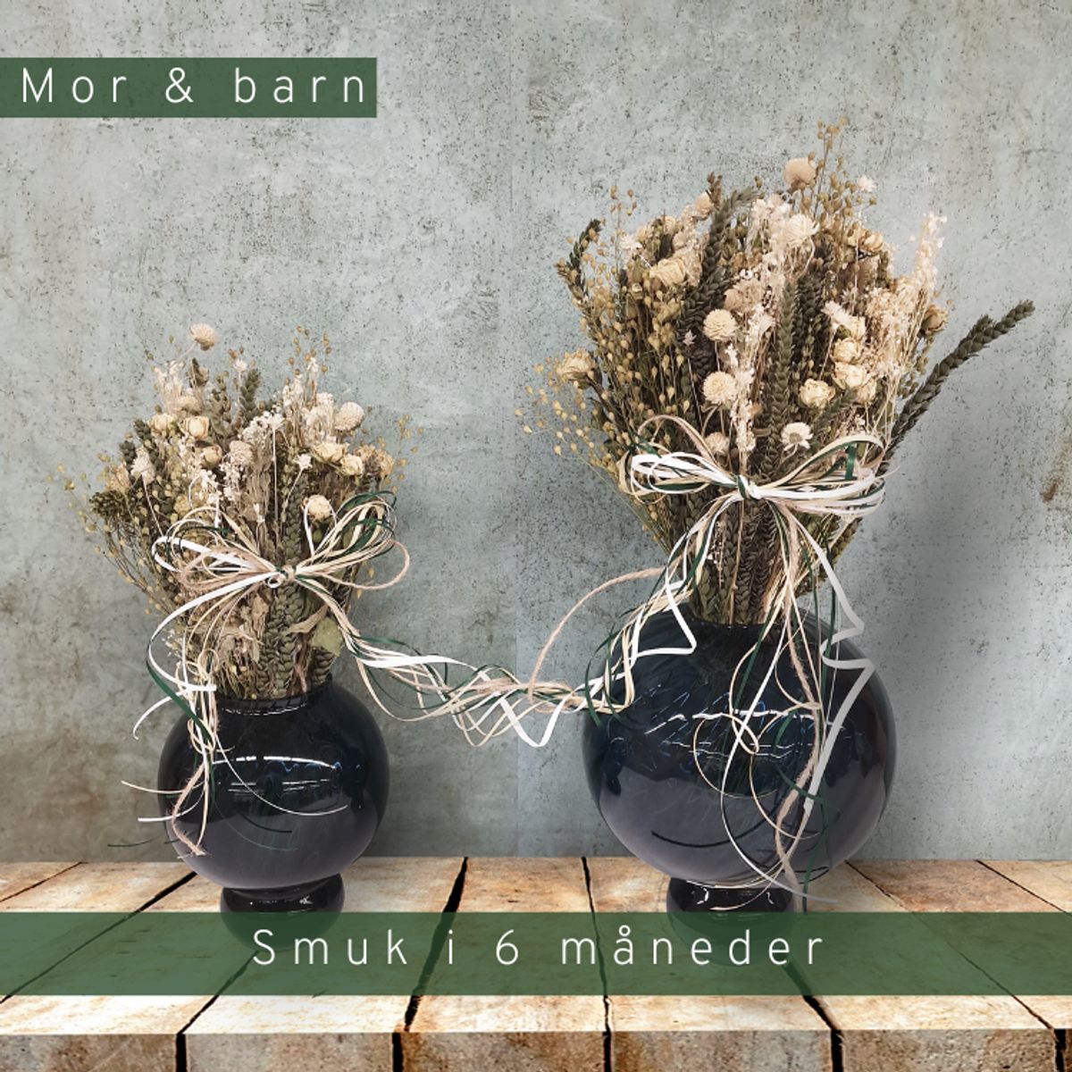 Evighedsbuket - Mor & Barn buket, hvid