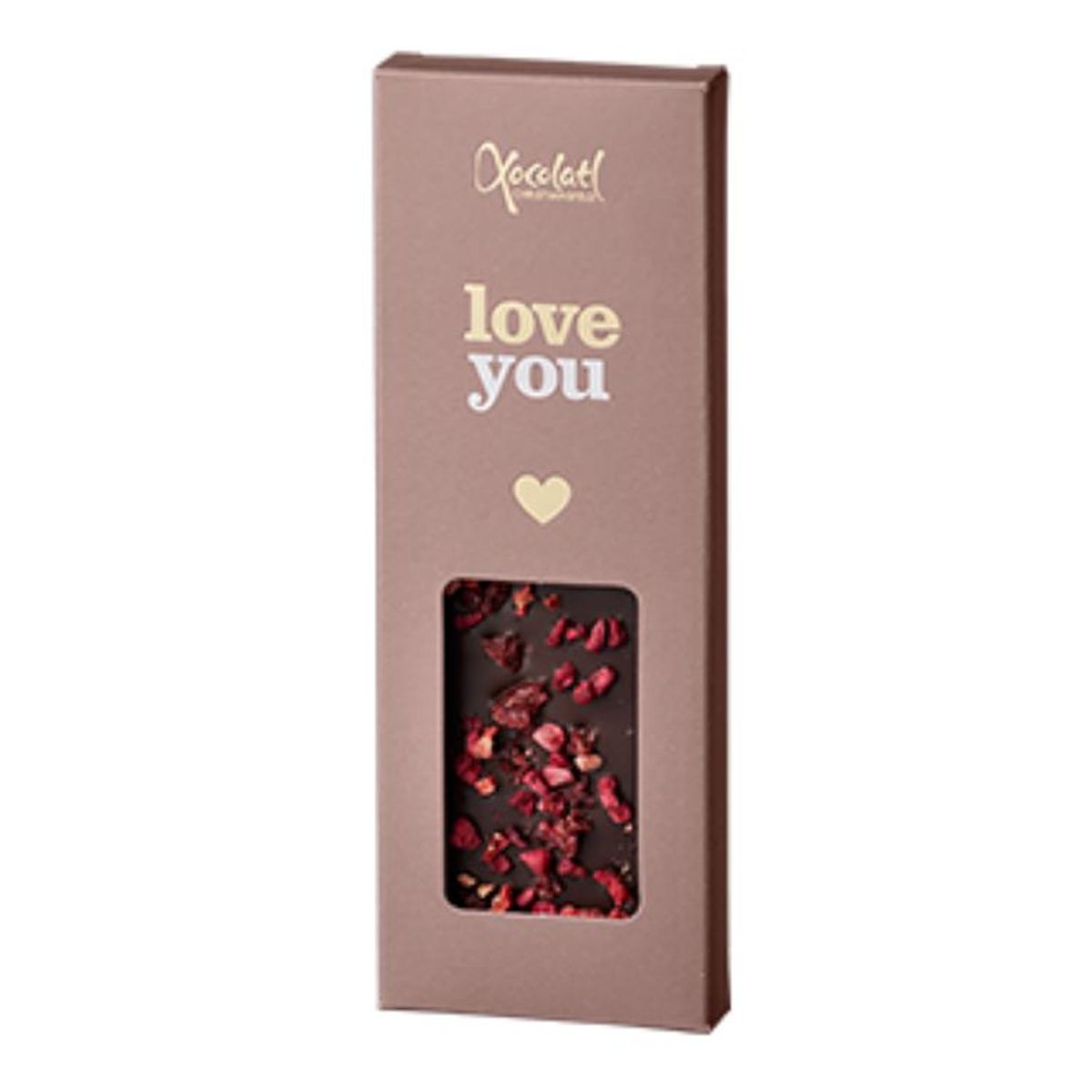 Chokoladeplade 'I Love You' fra Xocolatl DATO