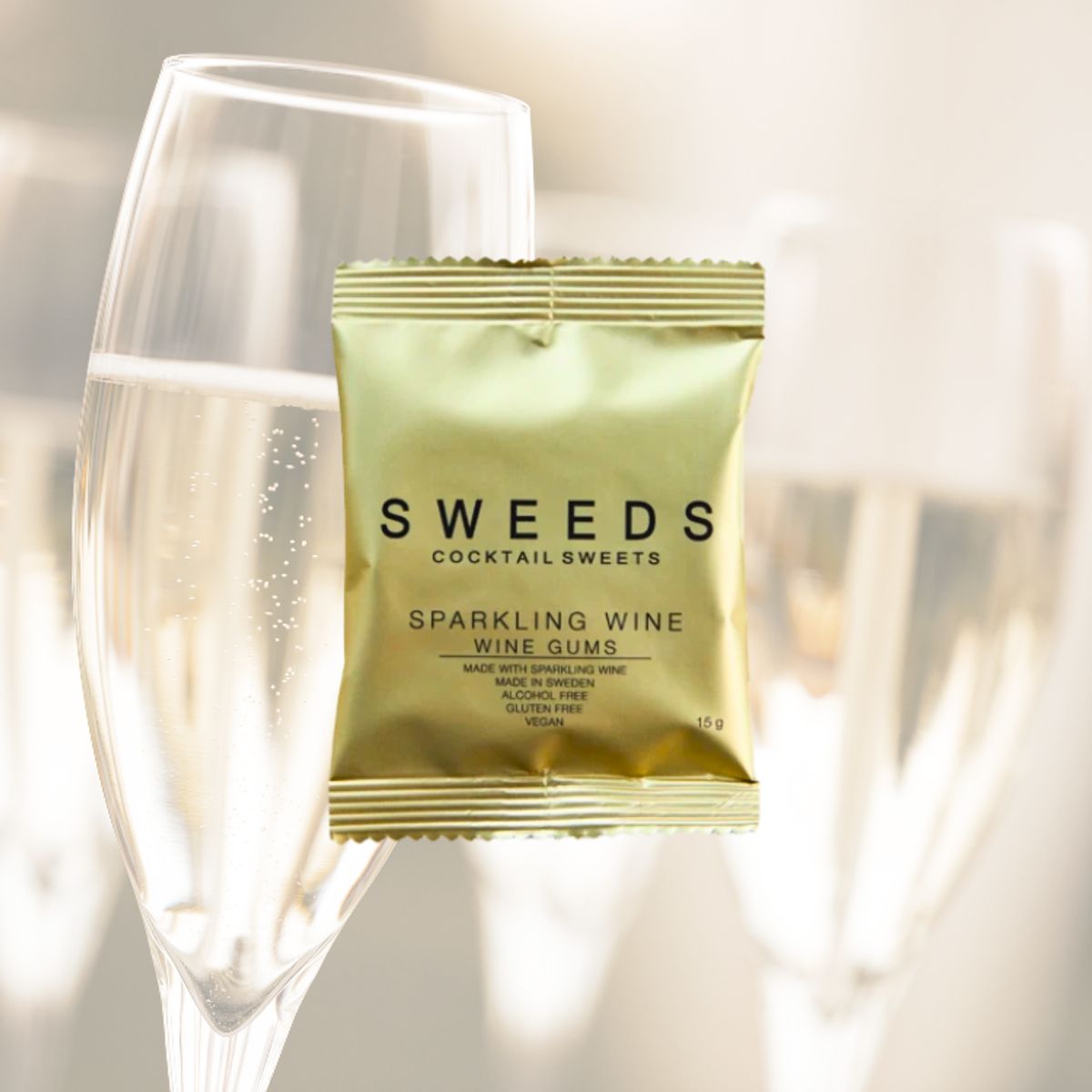 Cocktail vingummi med SPARKLING WINE fra SWEEDS (flowpack)