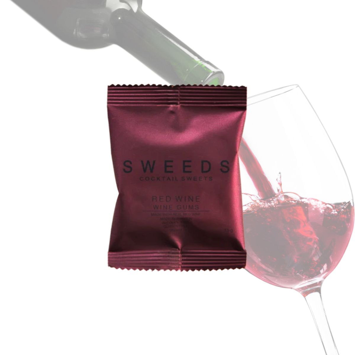 Cocktail vingummi med RED WINE fra SWEEDS (flowpack)