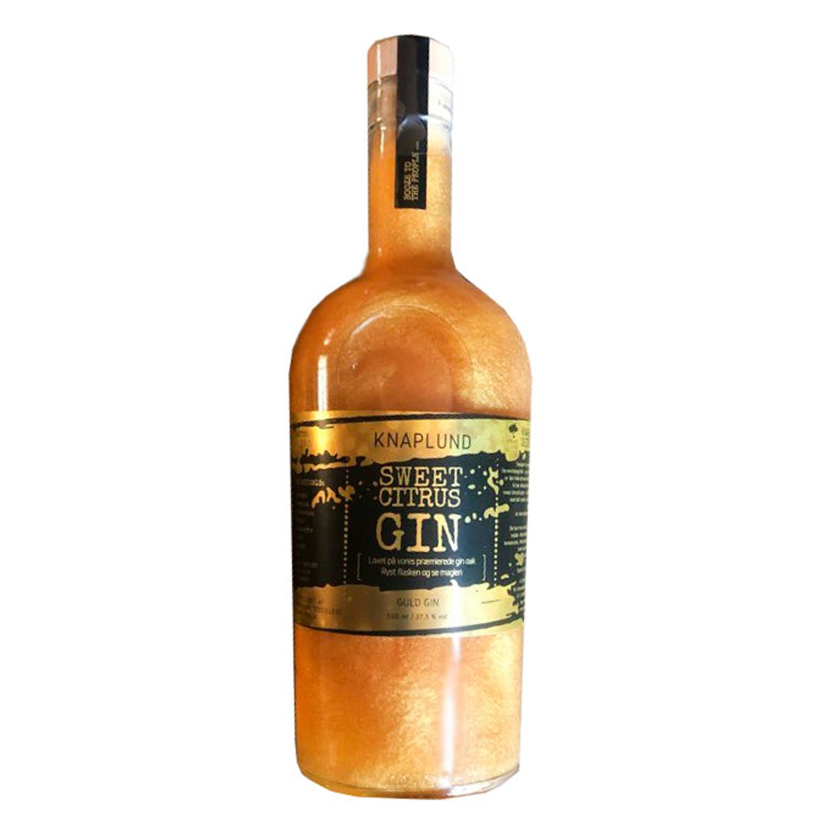 Sweet Citrus gin med guld glimmer, Knaplund