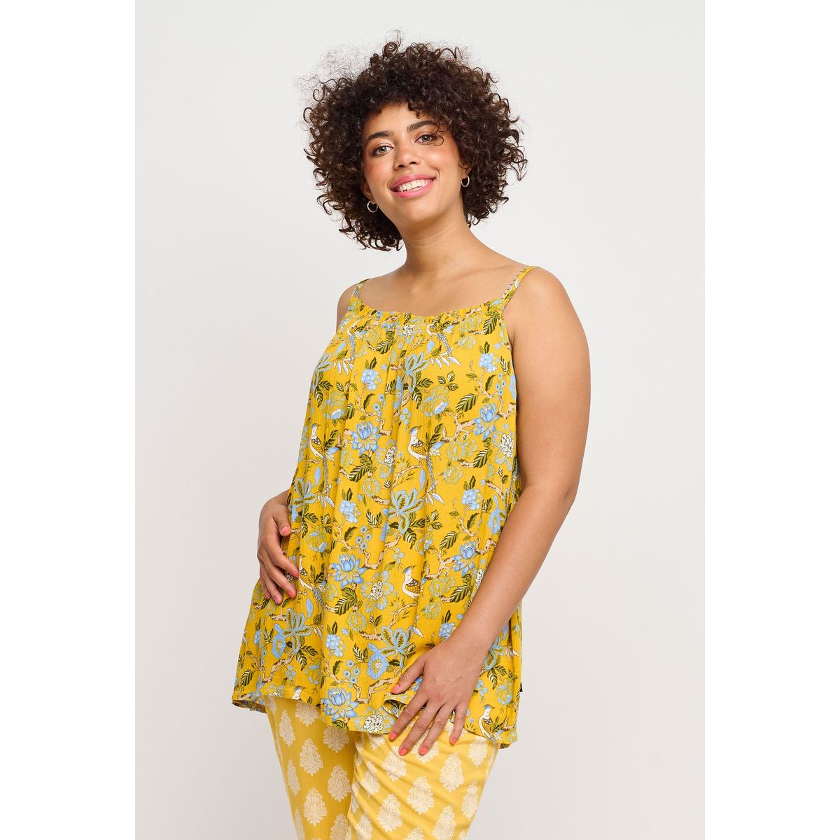 Adia - Top - Adlulie - Yoke Yellow - Xs/38-40