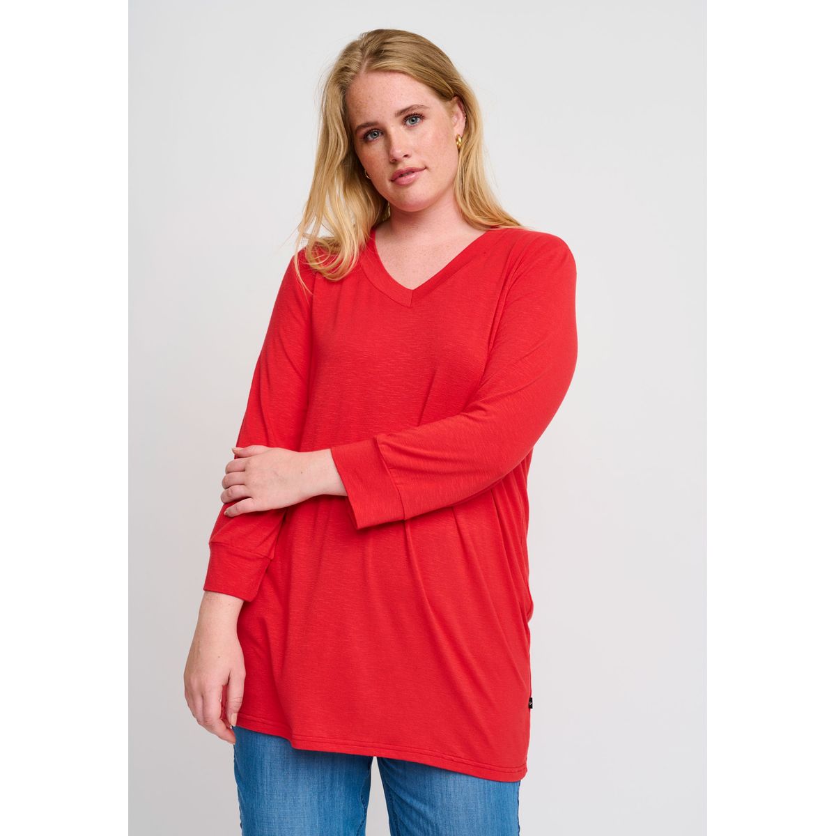 Adia - Bluse - Adlibby - Summer Red - M/46-48