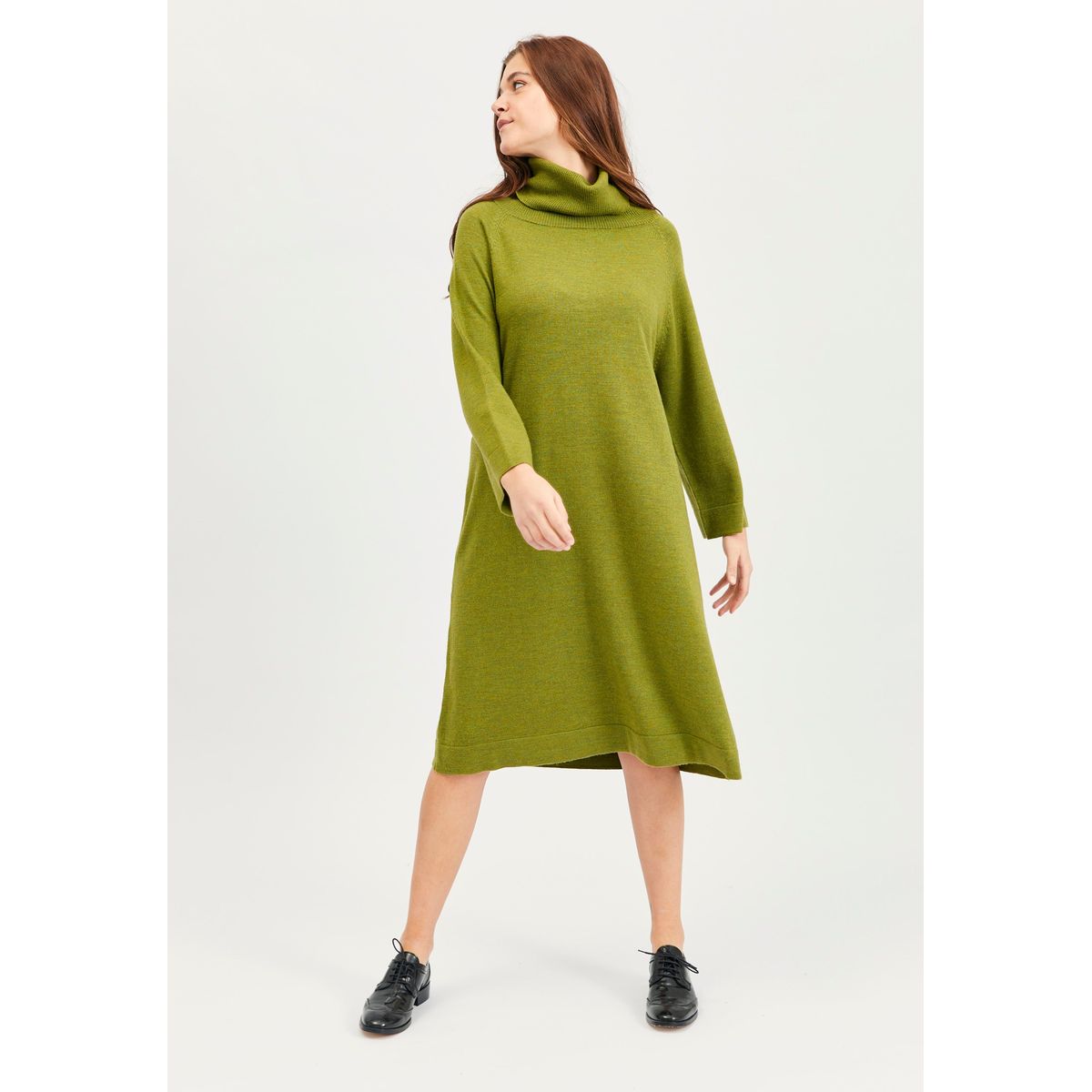 Charlotte - Apple Green Melange - Kjole - Xl