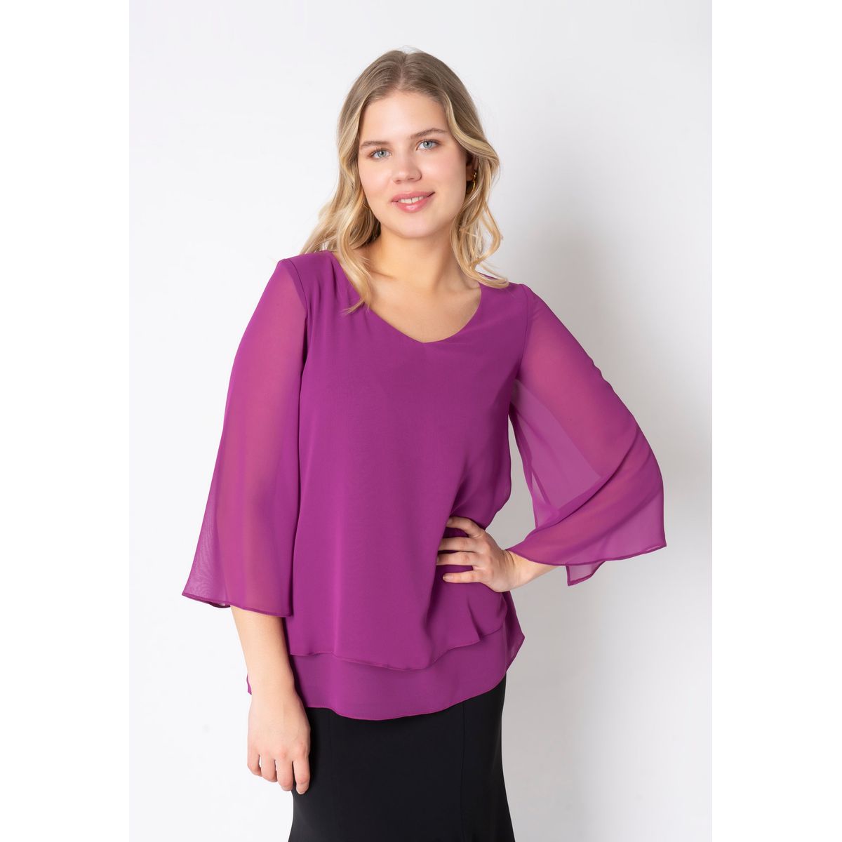 Elcamma - Burgaville Pink - Bluse - 48