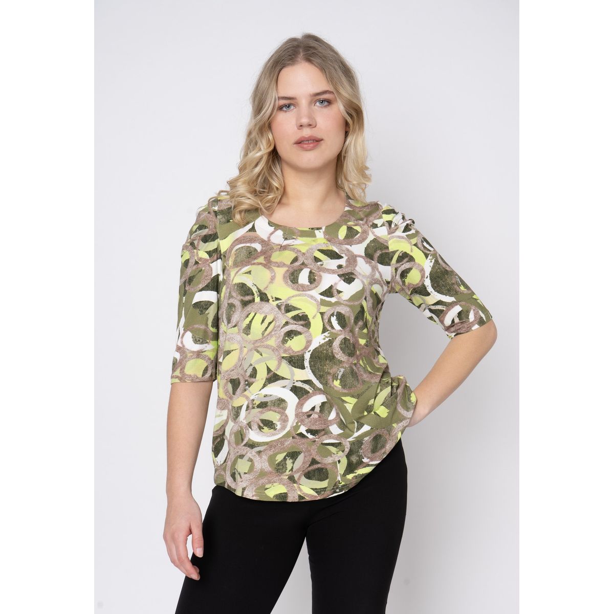 Etcisse - Olive Green - Bluse - 48