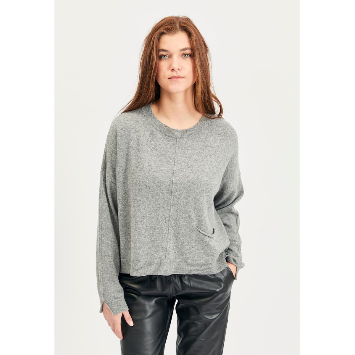 Else - Grey Melange - Bluse - L/xl