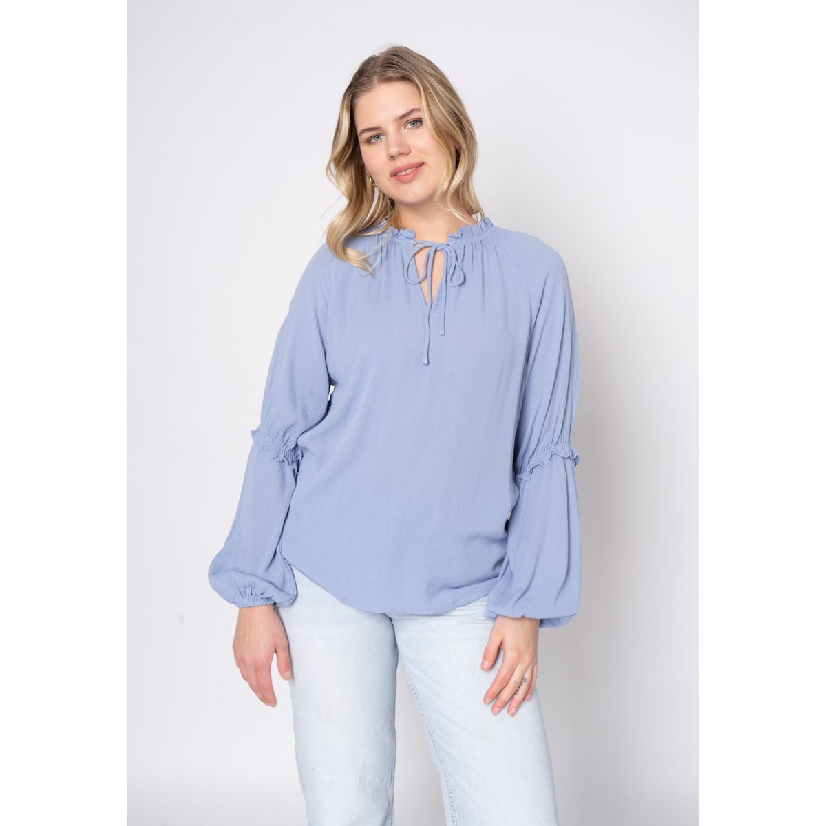 Lijune - Light Blue - Bluse - 2xl