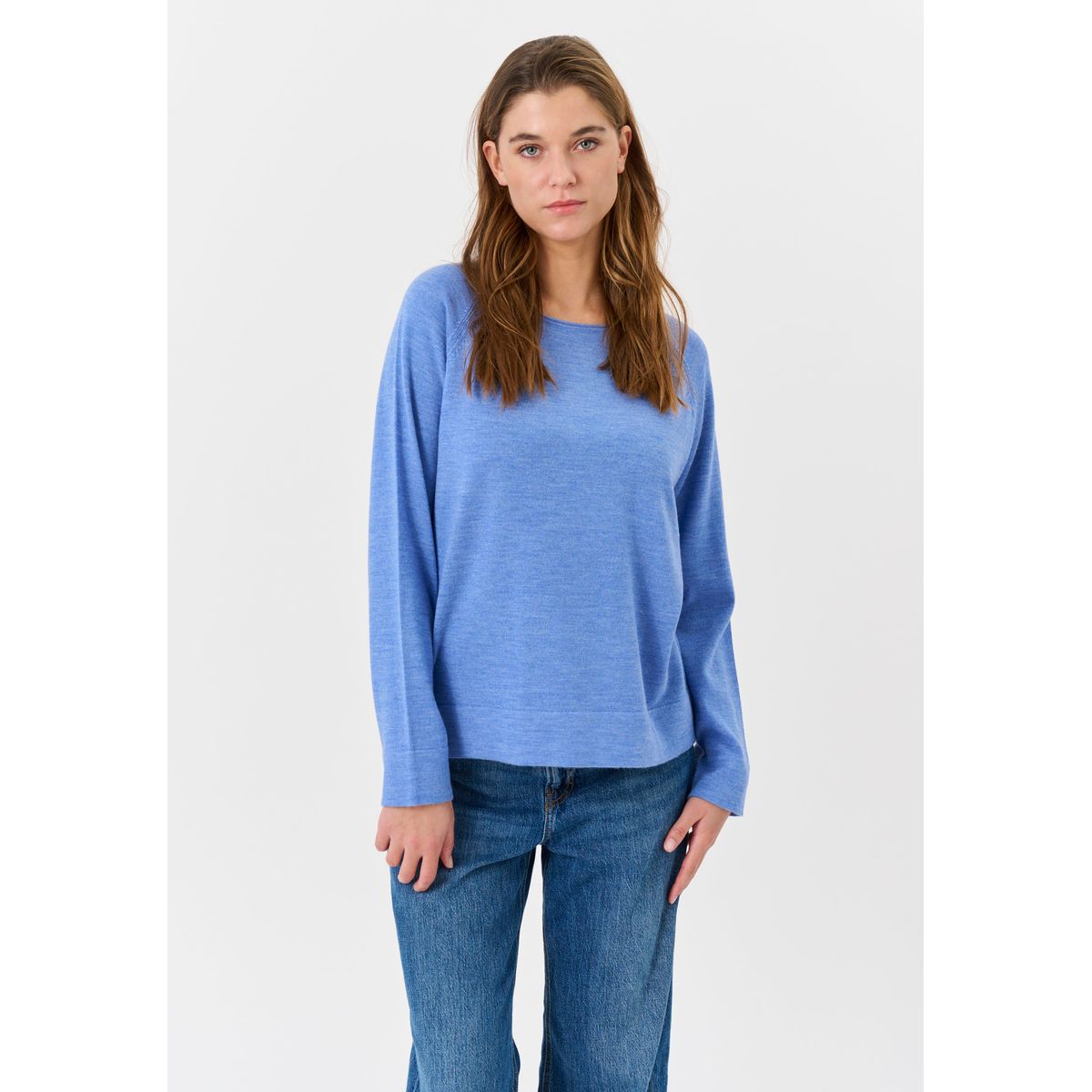 Likarin - Sky Blue Melange - Bluse - Xl