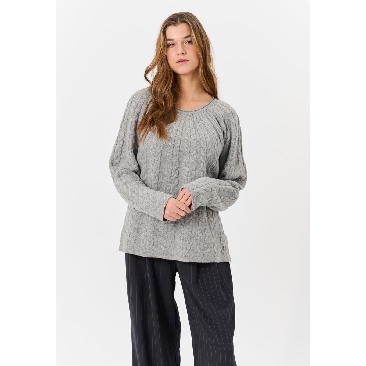 Likaya - Grey Melange - Bluse - Xl