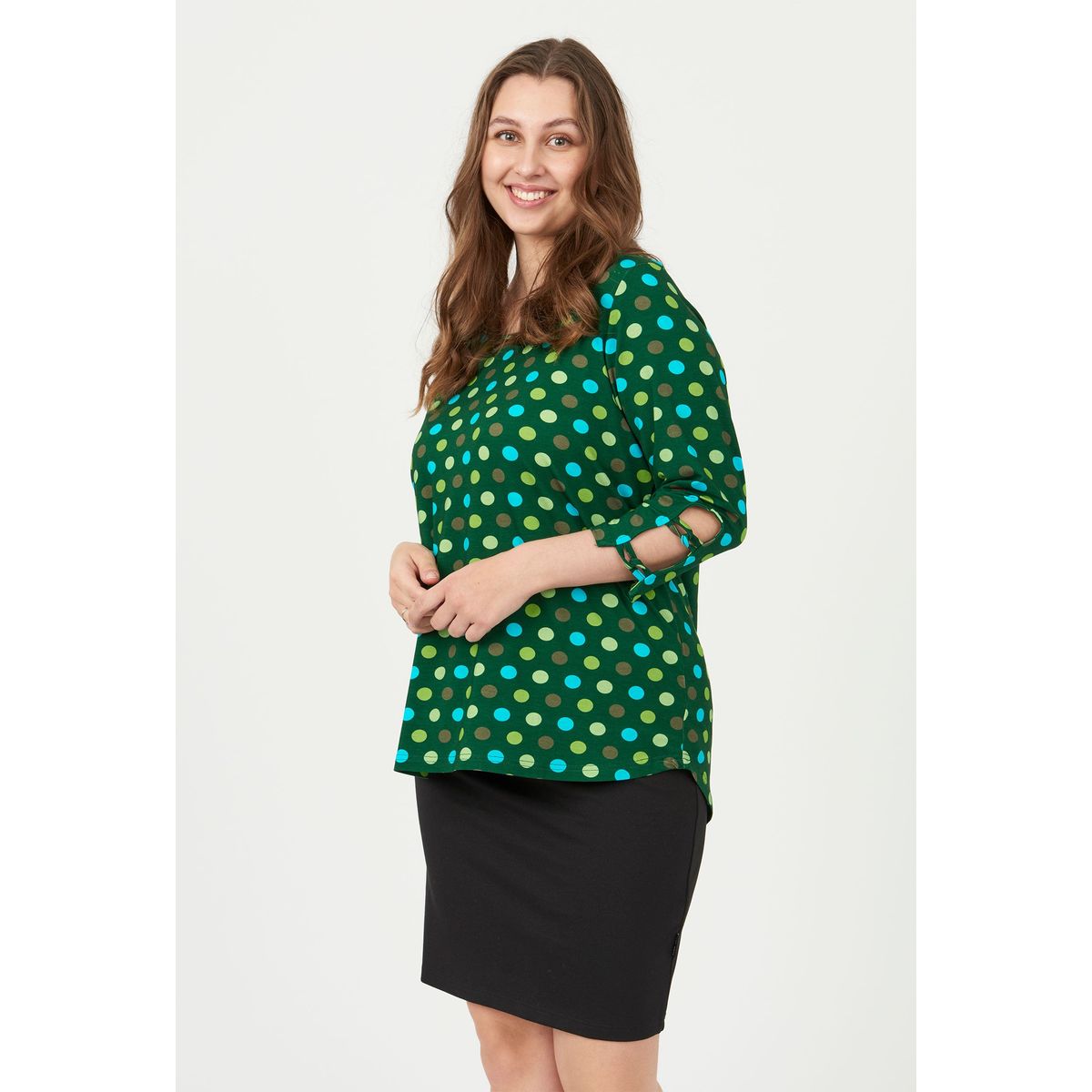 Pont Neuf - Bluse - Pnmelly - Bottle Green - 3xl/54-56