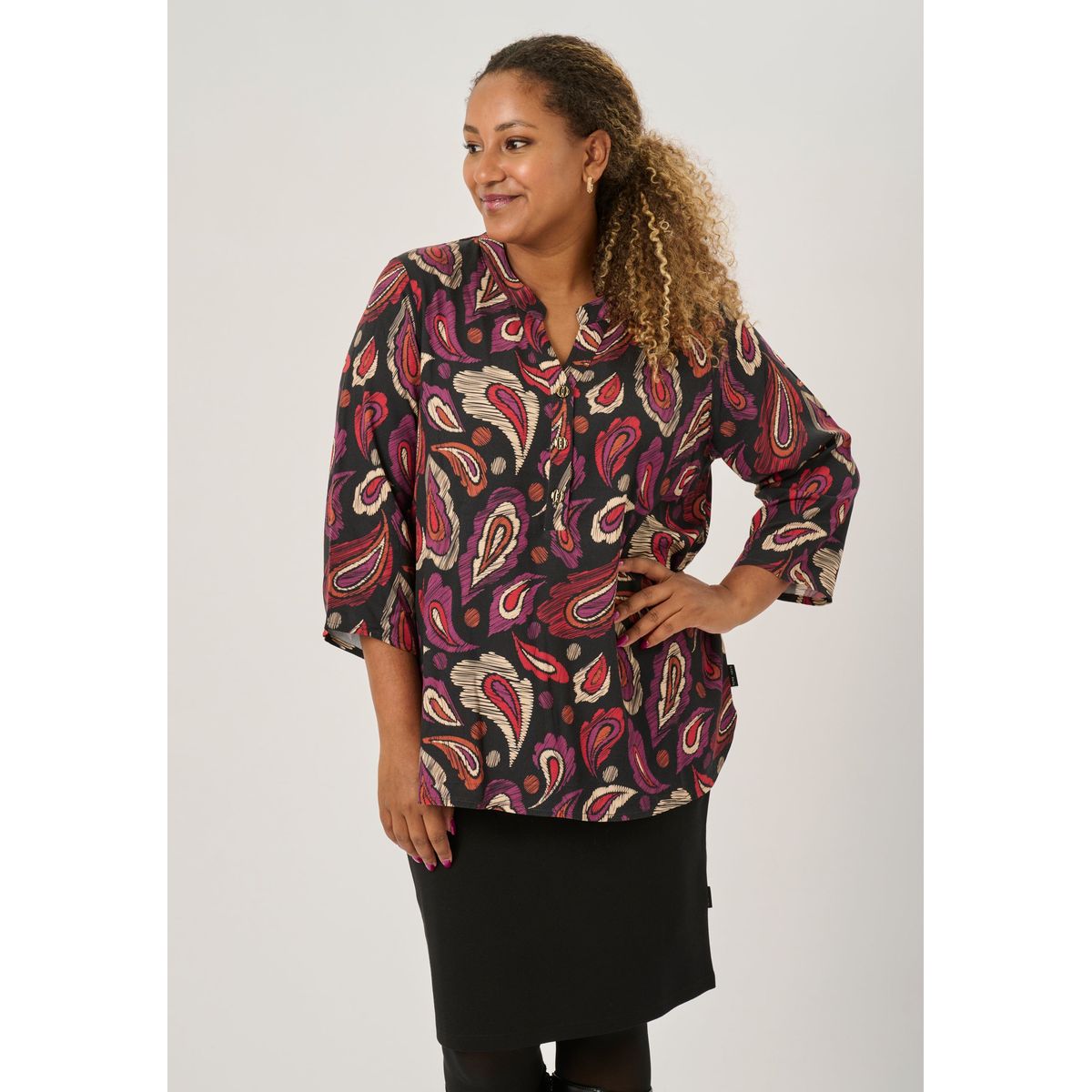 Pont Neuf - Bluse - Pnadella - Warm Red - Xs/36-38