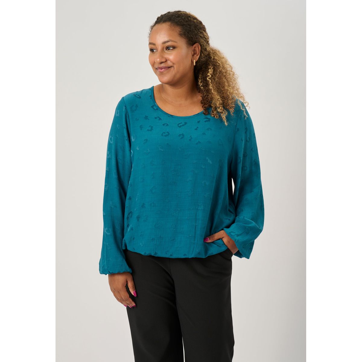 Pont Neuf - Bluse - Pnalison - Petrol Blue - Xl/48-50