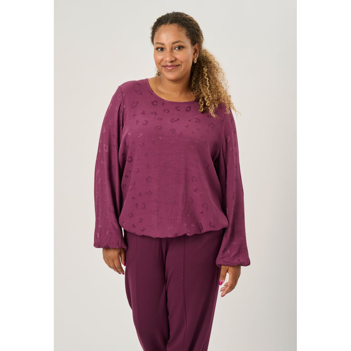 Pont Neuf - Bluse - Pnalison - Plum - 3xl/54-56