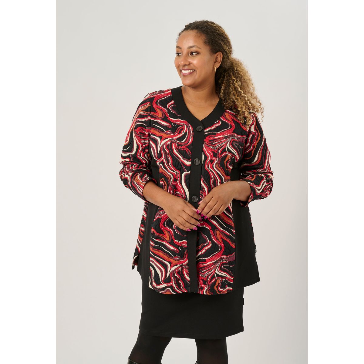 Pont Neuf - Cardigan - Pnanelise - Warm Red - Xs/36-38