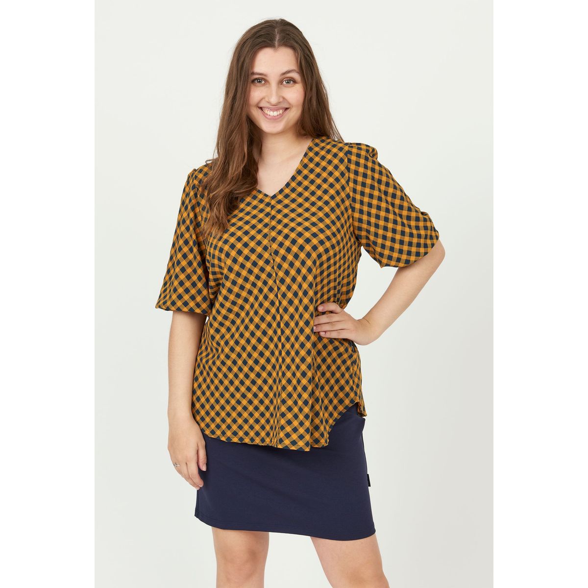 Pont Neuf - Bluse - Pnfleur - Caramel - Xs